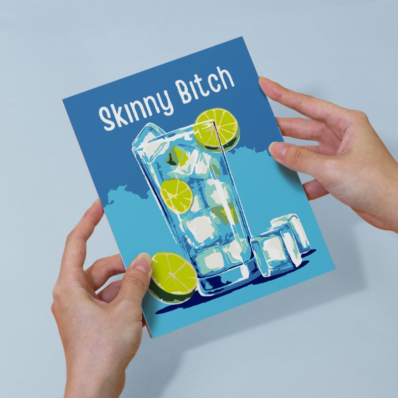 6 Mini Paintings - Bright Cocktail Bliss