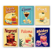 6 Mini Paintings - Summer Sip Collection