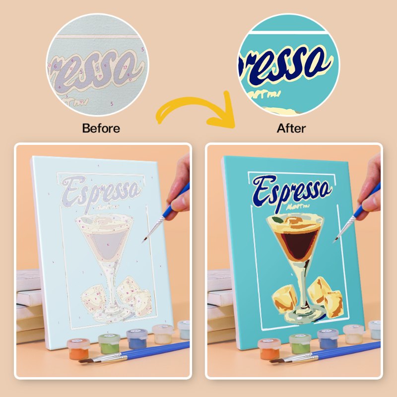 6 Mini Paintings - Summer Sip Collection