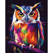 Vibrant Abstract Owl Wonder