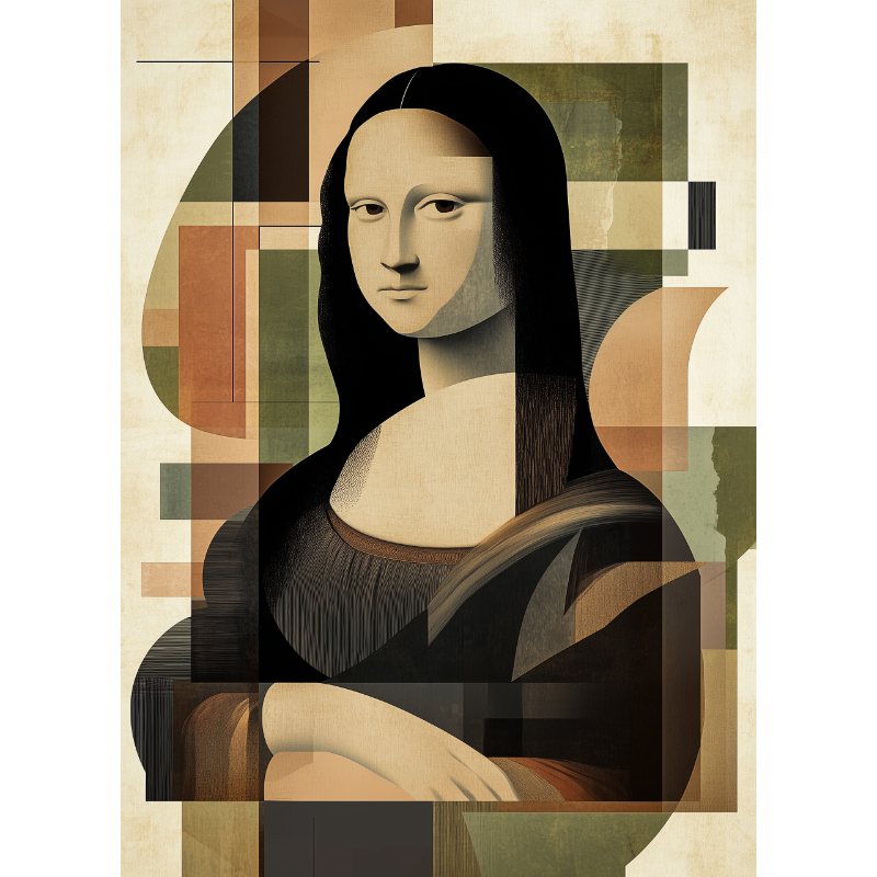 Abstract Mona Lisa Portrait