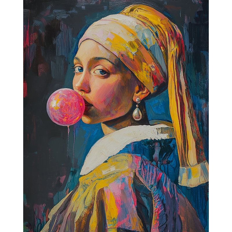 Girl with a Pearl Earring Playful Twist