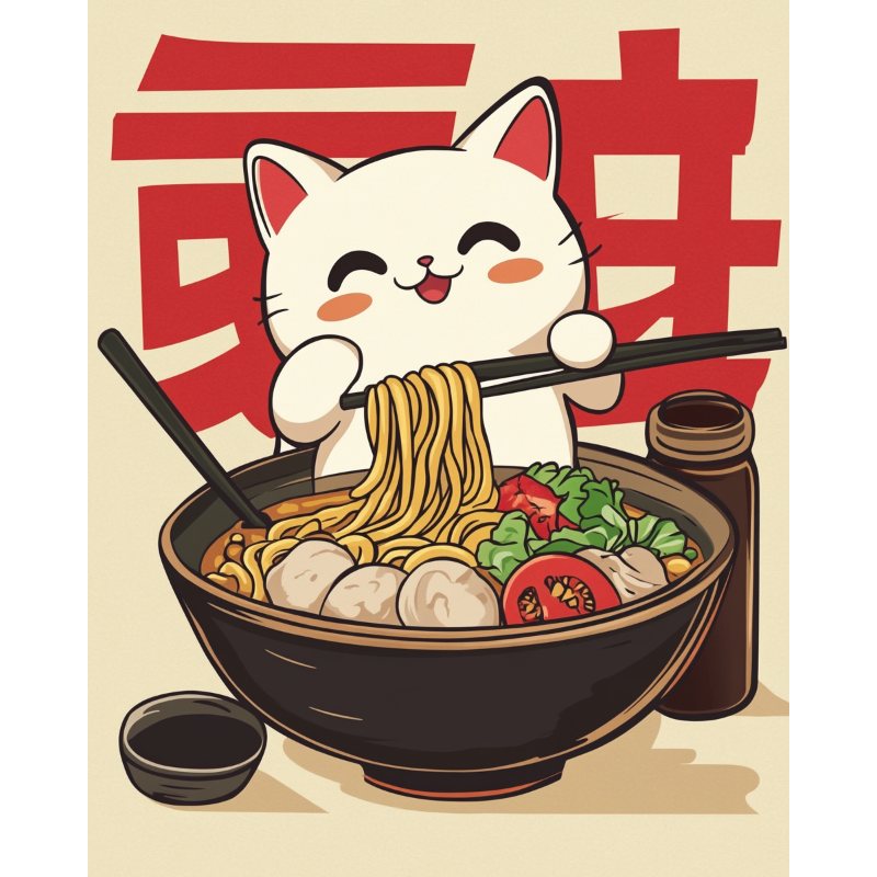 Noodle Nook: Cat & Ramen Scene