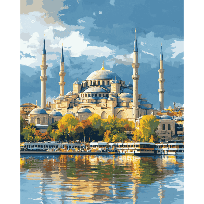 Istanbul Reflections: Water & Mosque