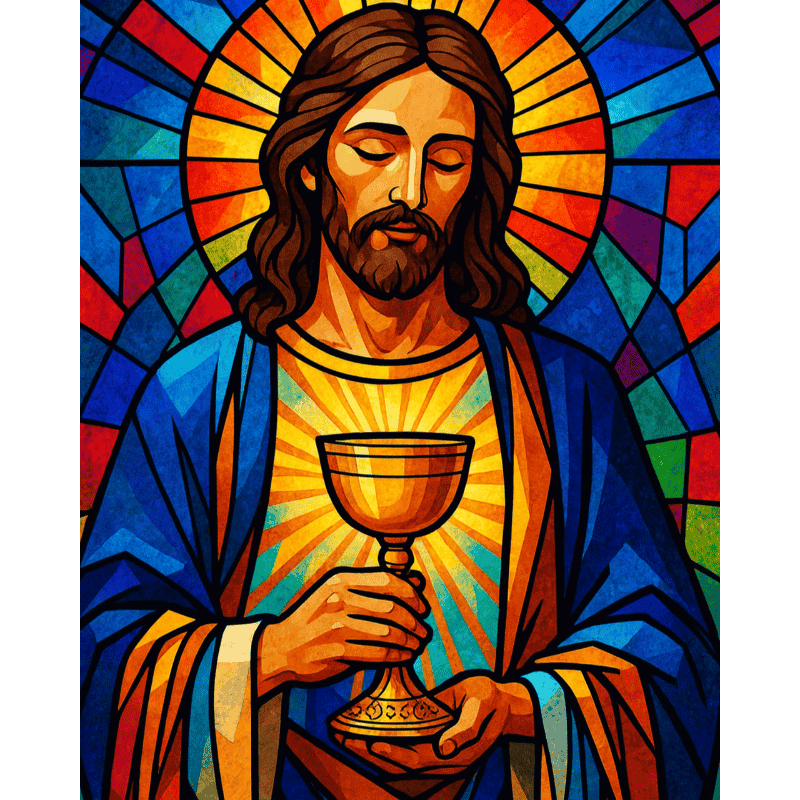 Stained Glass Savior | Paint by Number