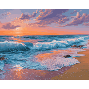 Soft Pink Sunset over the Shore