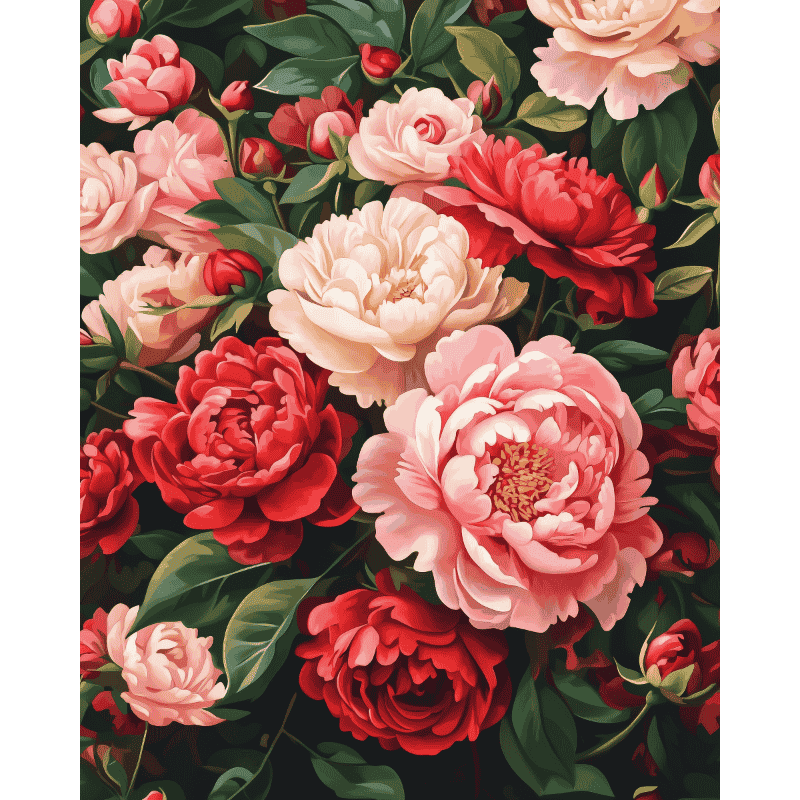 Peony Bliss | Paint by Number