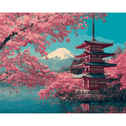 Cherry Blossoms over Fuji