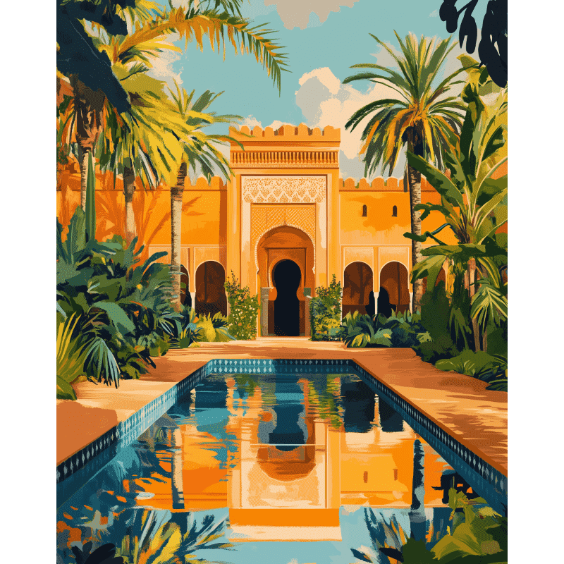 Marrakech Oasis Reflection