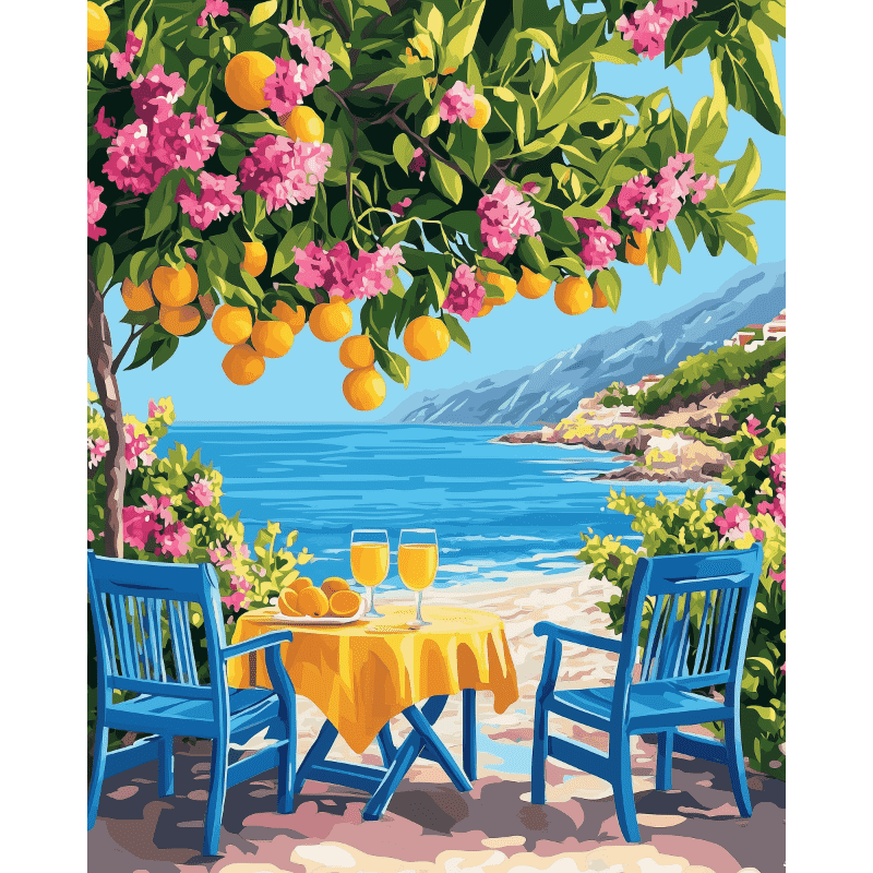 Citrus Splash by the Sea