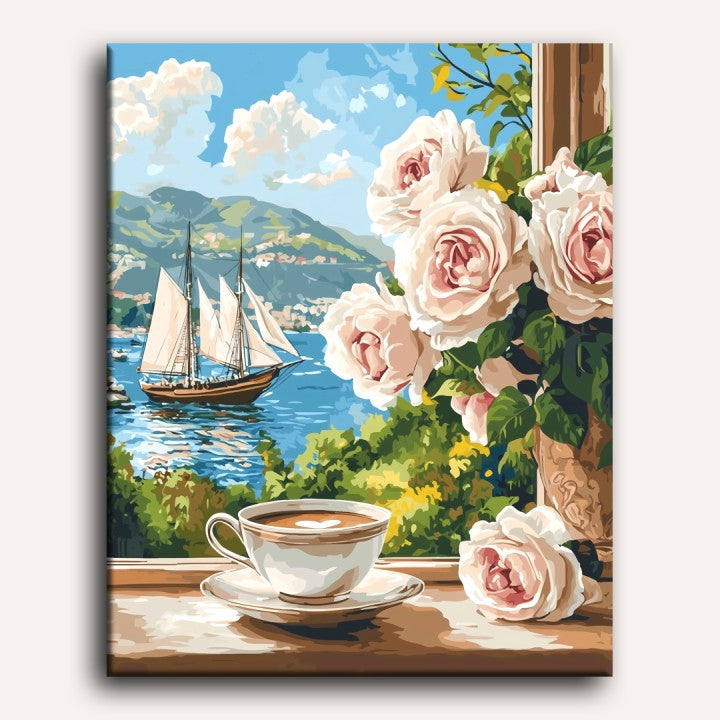 Sunrise Café Over the Lake