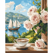 Sunrise Café Over the Lake