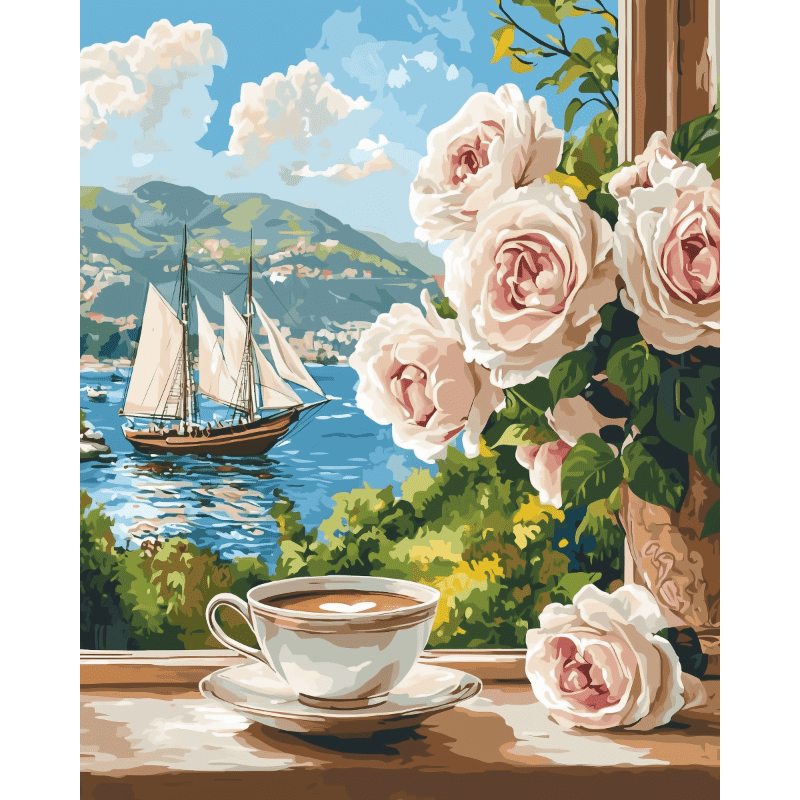 Sunrise Café Over the Lake