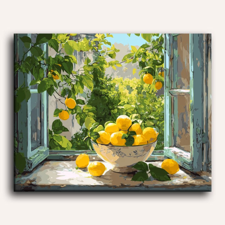 Lemon Vase & Window View