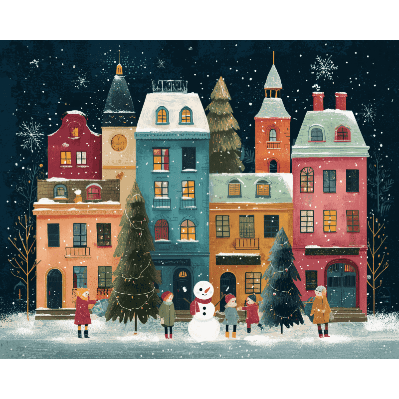 Winter Wonderland Snow Scene