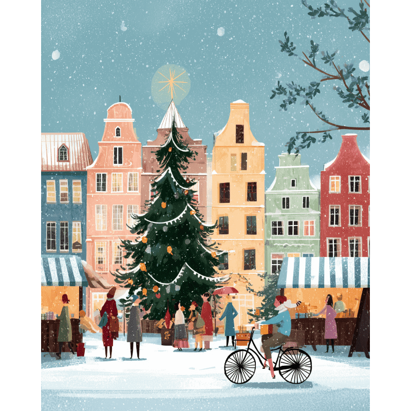 European Winter Cityscape