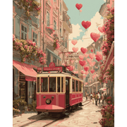 Romantic Tram Ride Scene