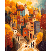 Charming Autumn Village Scene