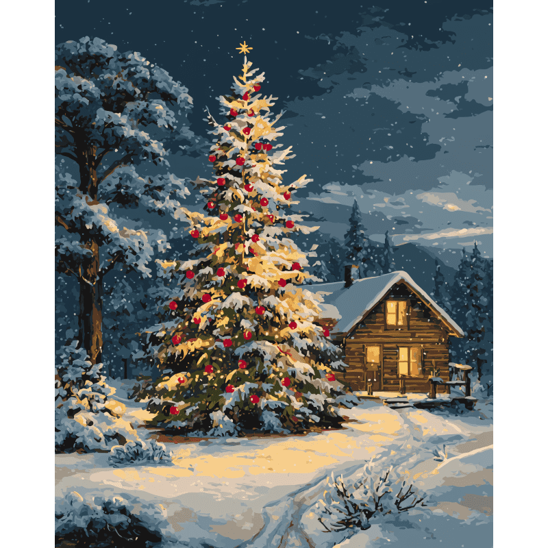 Silent Night Snow Scene
