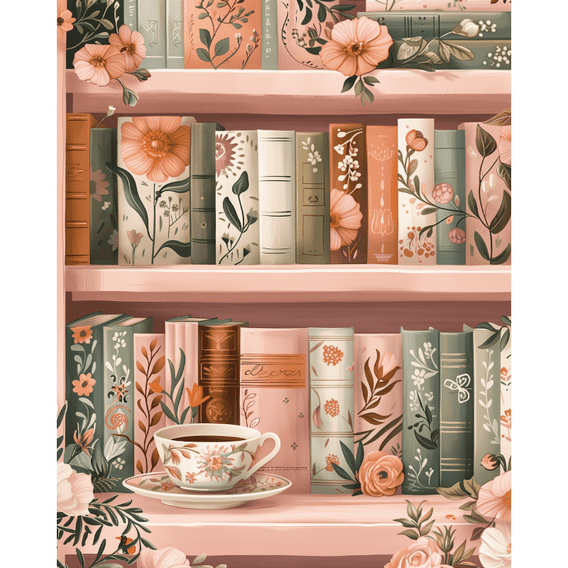 Cozy Library: Bloom & Books Scene
