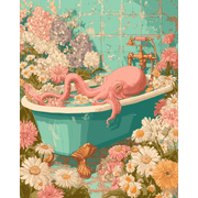 Underwater Floral Octopus