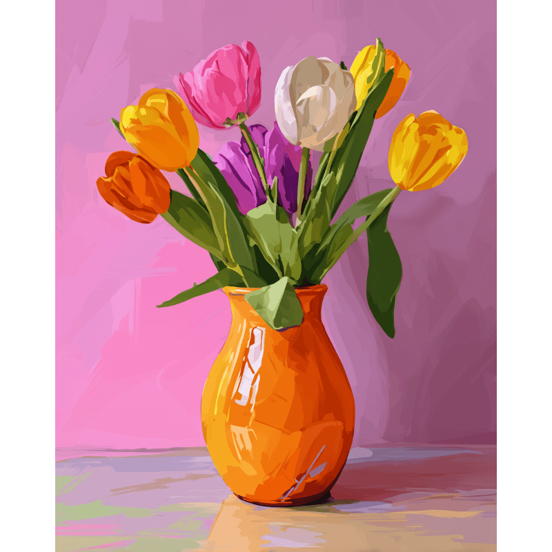 Tulip Glow in a Vase