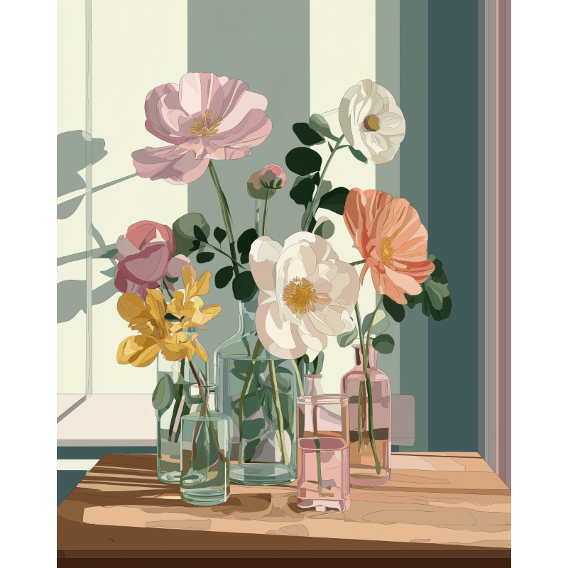 Elegant Glass & Floral Arrangement