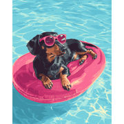Pink Poolside Pup