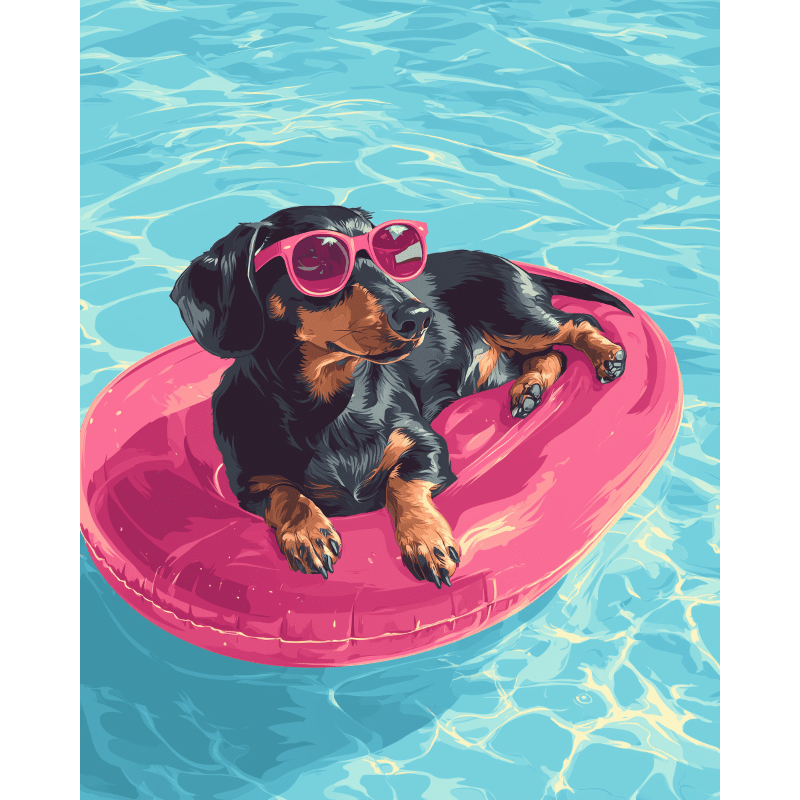 Pink Poolside Pup