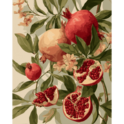 Pomegranate Blossom & Fruit Scene