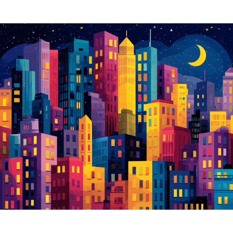 City Lights & Nightlife Scene