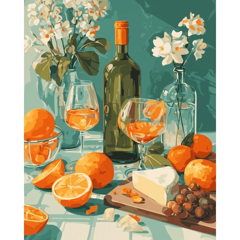 Golden Slices & Vineyard Vibes | Paint by Number
