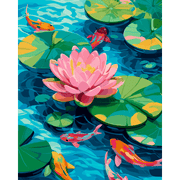 Underwater Lotus & Koi