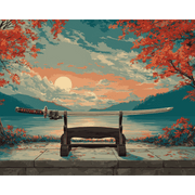 Autumn Serenity with a Katana