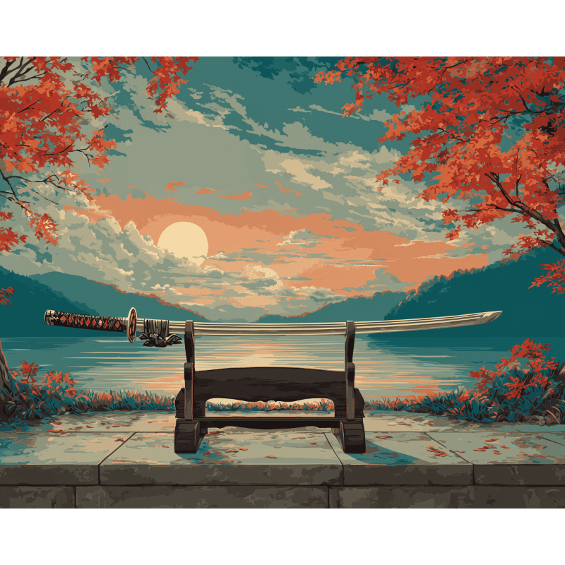 Autumn Serenity with a Katana