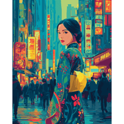 Tokyo Geisha at Night