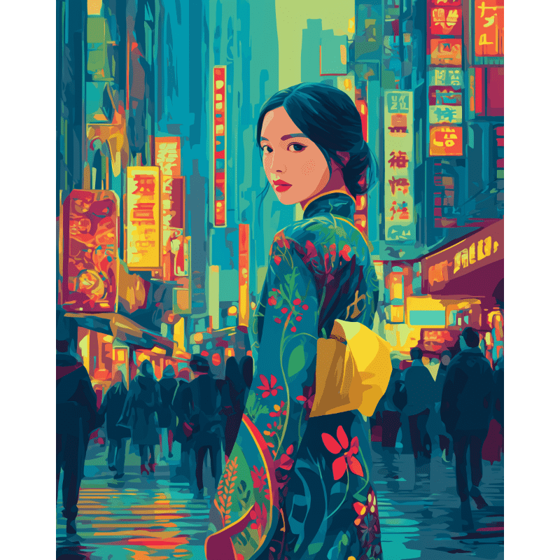 Tokyo Geisha at Night
