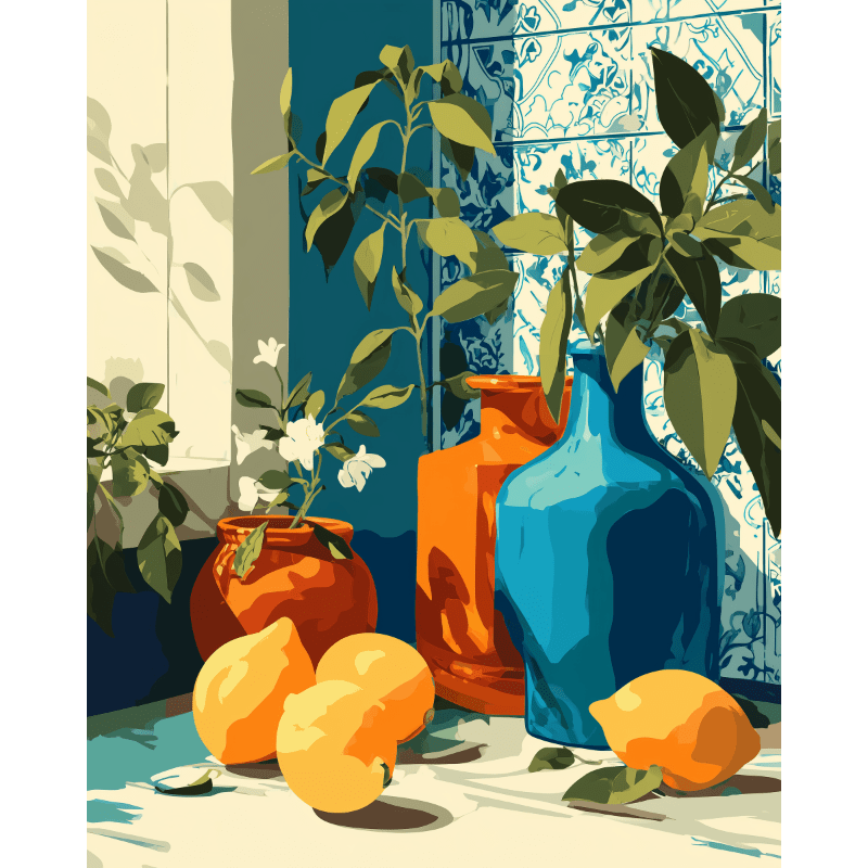 Fresh Lemons & Blooming Greens
