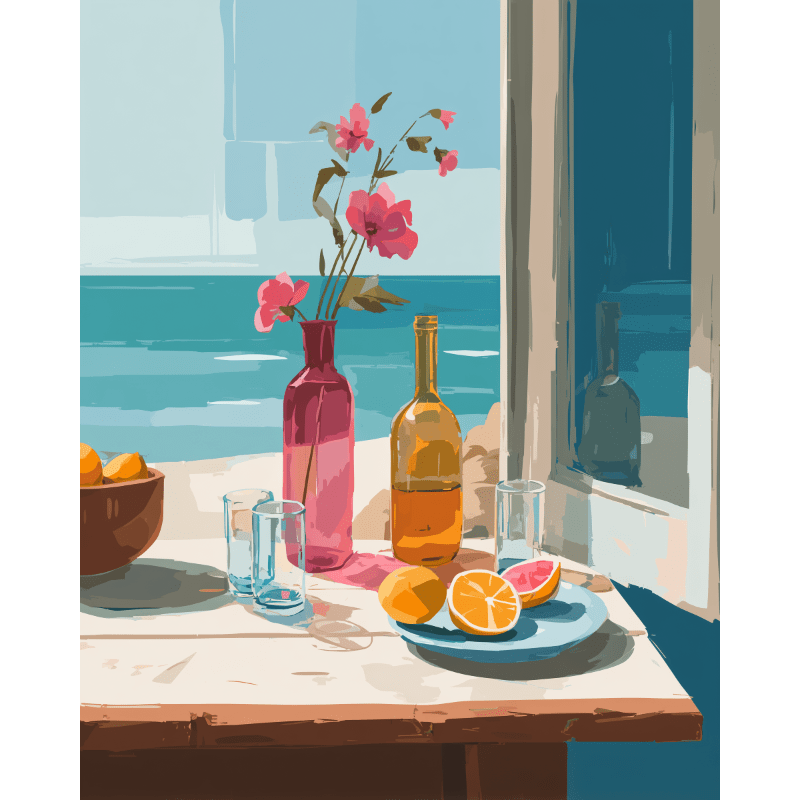 Mediterranean Seaside Still Life
