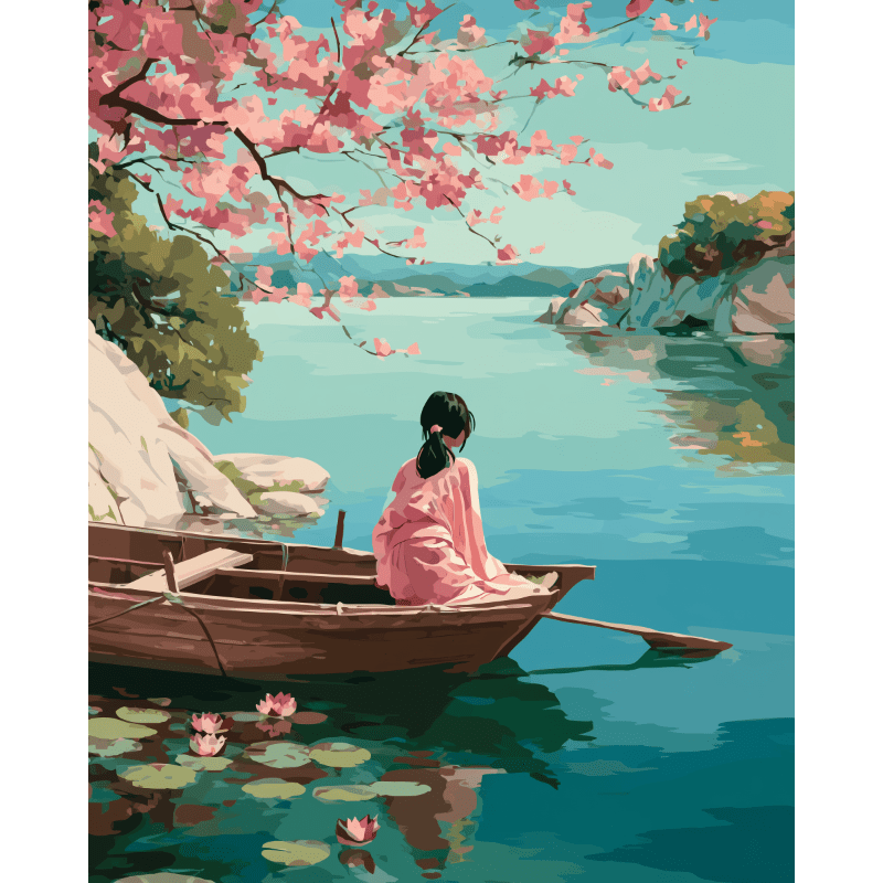 Peaceful Lake Retreat | Paint by Number