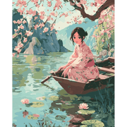 Serene Sakura Lake View