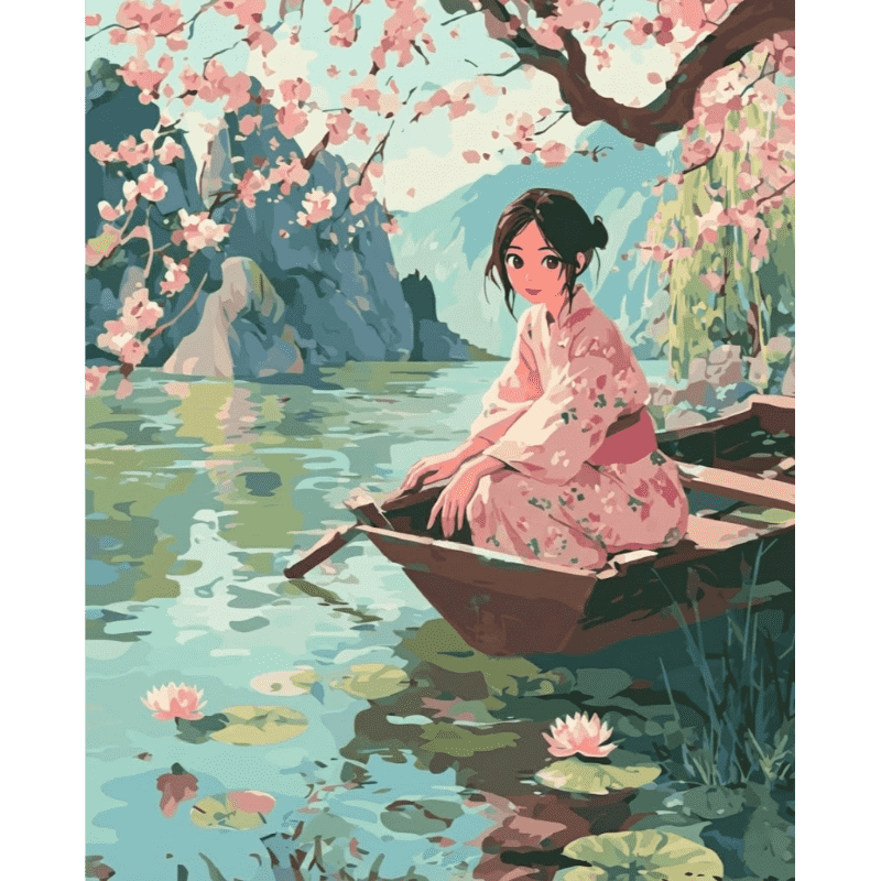 Serene Sakura Lake View