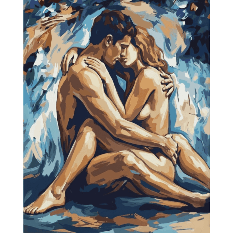 Romantic Couple in Abstract