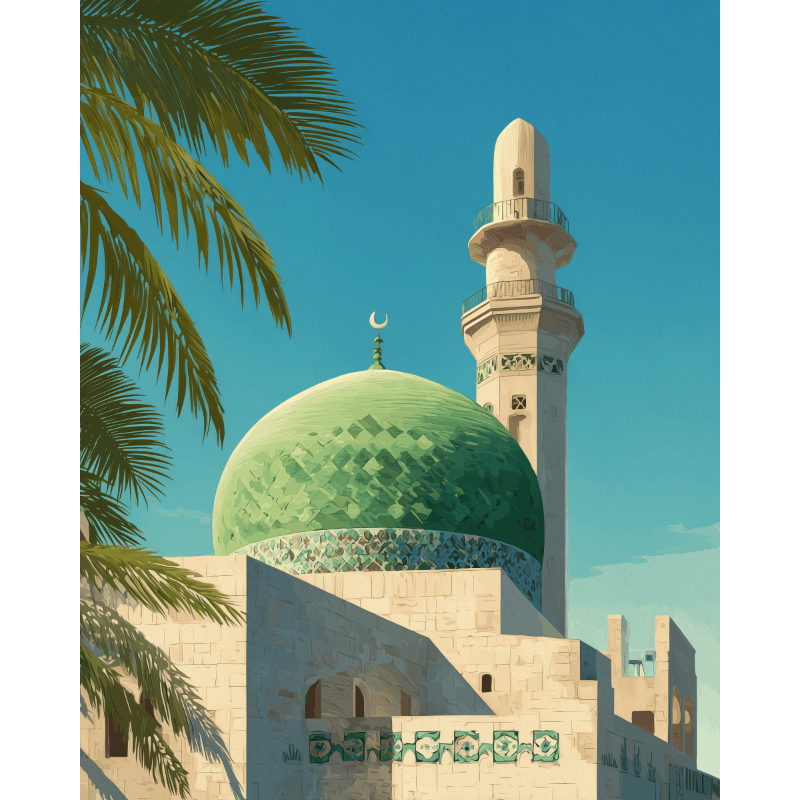 Sacred Mosque at Dusk