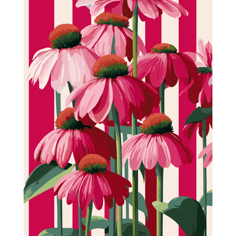 Vertical Blooms & Bold Stripes
