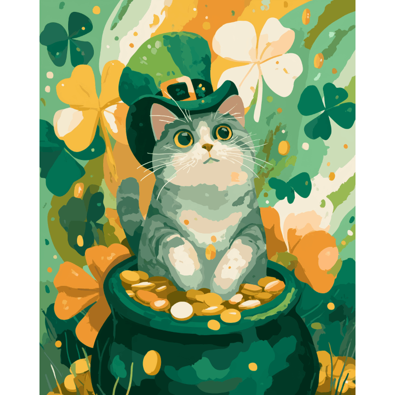 Fortune Feline | Paint by Number