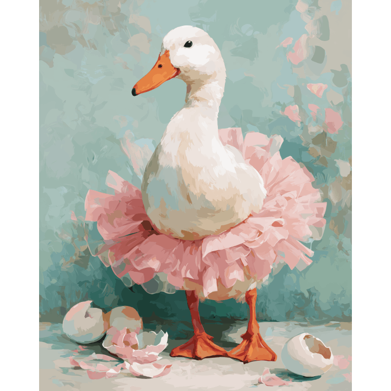 White Goose Ballerina | Paint by Number