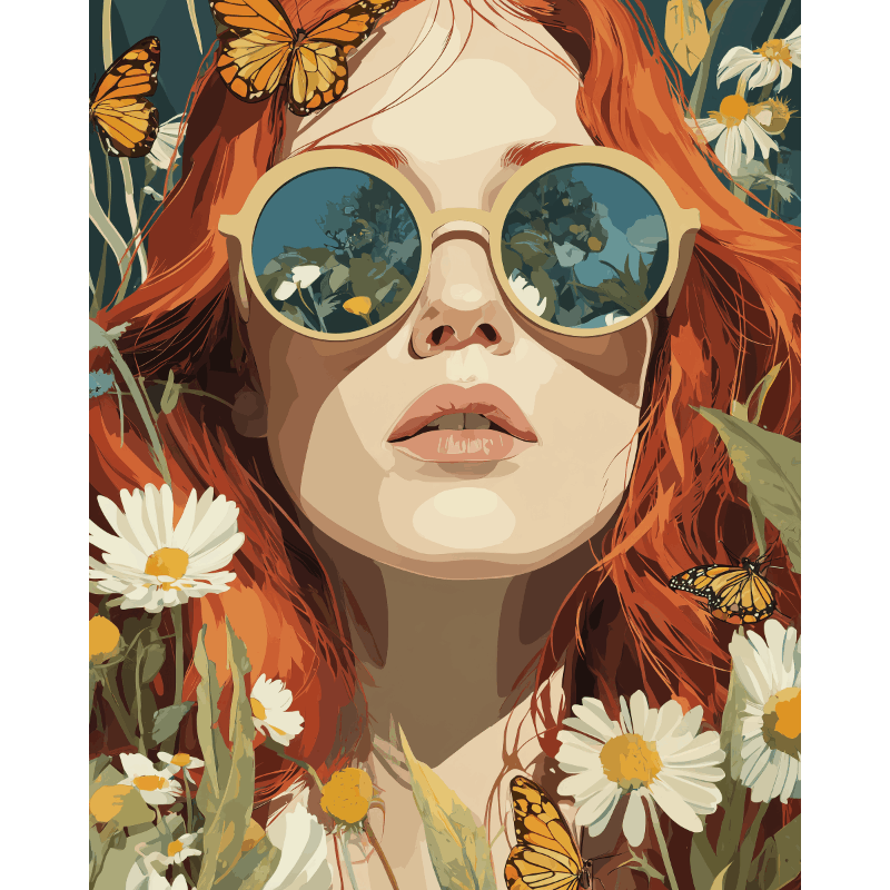 Floral Reflections | Paint by Number