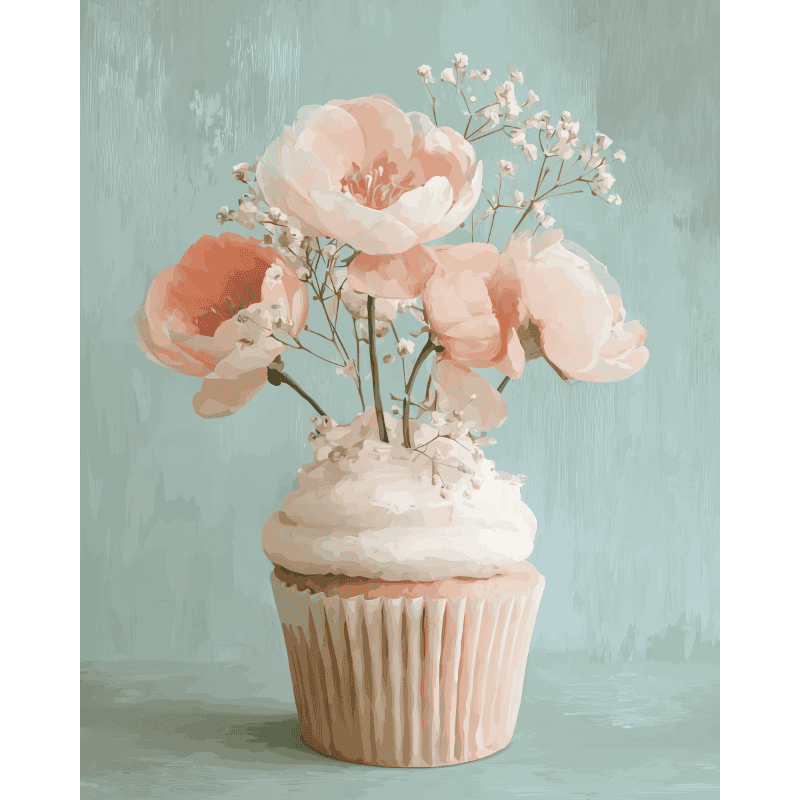 Sweet Floral Cupcake