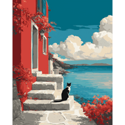Charming Red House Scene